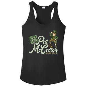 Funny St. Patrick's Day Pat McCrotch Irish Pub Leprechaun Ladies PosiCharge Competitor Racerback Tank