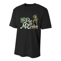 Funny St. Patrick's Day Pat McCrotch Irish Pub Leprechaun Youth Performance Sprint T-Shirt