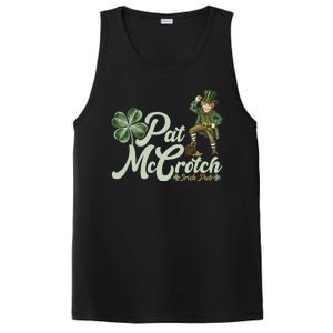 Funny St. Patrick's Day Pat McCrotch Irish Pub Leprechaun PosiCharge Competitor Tank