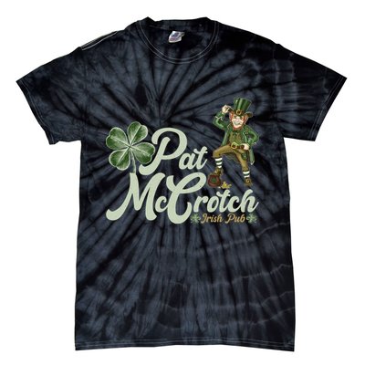 Funny St. Patrick's Day Pat McCrotch Irish Pub Leprechaun Tie-Dye T-Shirt