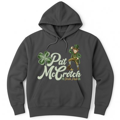 Funny St. Patrick's Day Pat McCrotch Irish Pub Leprechaun Hoodie