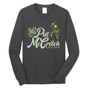 Funny St. Patrick's Day Pat McCrotch Irish Pub Leprechaun Long Sleeve Shirt