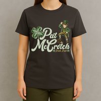 Funny St. Patrick's Day Pat McCrotch Irish Pub Leprechaun T-Shirt