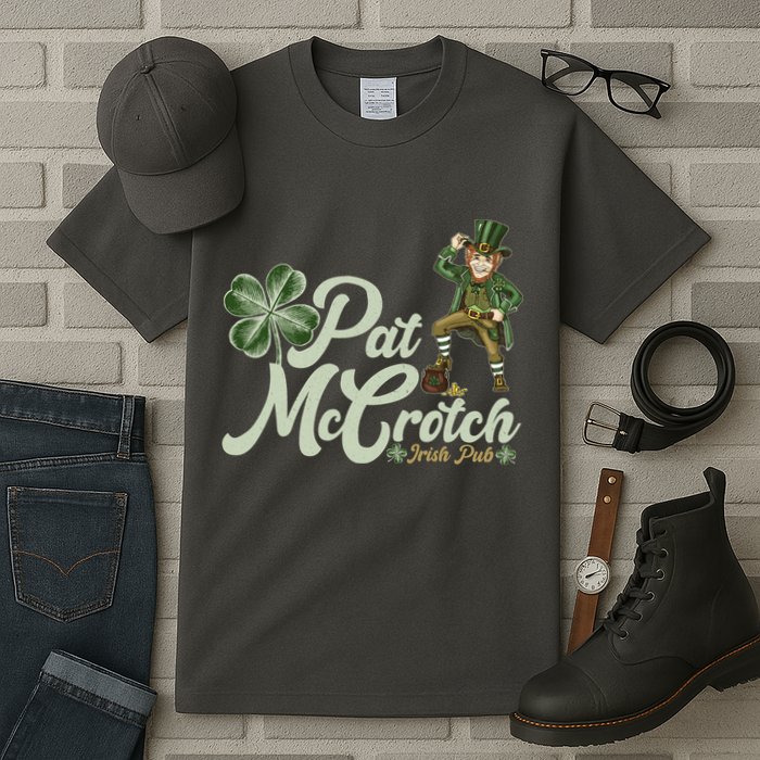 Funny St. Patrick's Day Pat McCrotch Irish Pub Leprechaun Tall T-Shirt
