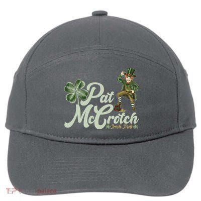 Funny St. Patrick's Day Pat McCrotch Irish Pub Leprechaun 7-Panel Snapback Hat