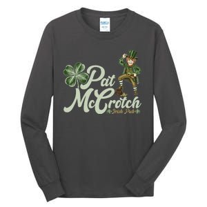 Funny St. Patrick's Day Pat McCrotch Irish Pub Leprechaun Tall Long Sleeve T-Shirt