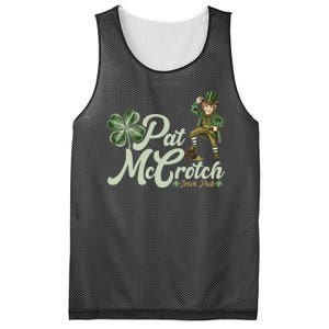 Funny St. Patrick's Day Pat McCrotch Irish Pub Leprechaun Mesh Reversible Basketball Jersey Tank