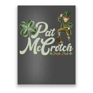 Funny St. Patrick's Day Pat McCrotch Irish Pub Leprechaun Poster