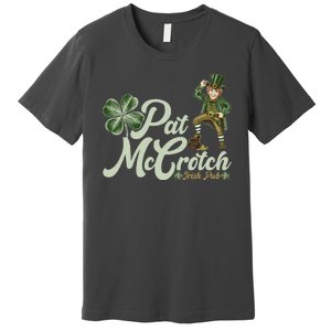 Funny St. Patrick's Day Pat McCrotch Irish Pub Leprechaun Premium T-Shirt