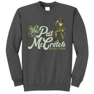 Funny St. Patrick's Day Pat McCrotch Irish Pub Leprechaun Tall Sweatshirt