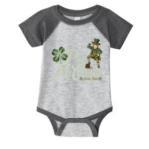 Funny St. Patrick's Day Pat McCrotch Irish Pub Leprechaun Infant Baby Jersey Bodysuit