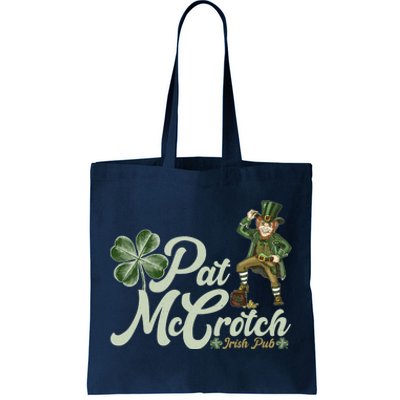 Funny St. Patrick's Day Pat McCrotch Irish Pub Leprechaun Tote Bag