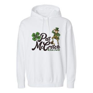 Funny St. Patrick's Day Pat McCrotch Irish Pub Leprechaun Garment-Dyed Fleece Hoodie