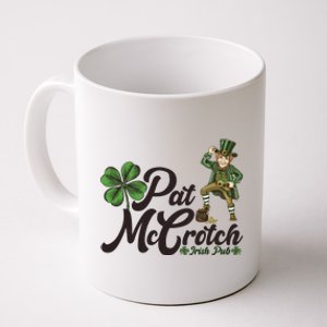 Funny St. Patrick's Day Pat McCrotch Irish Pub Leprechaun Coffee Mug