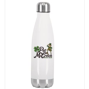 Funny St. Patrick's Day Pat McCrotch Irish Pub Leprechaun Stainless Steel Insulated Water Bottle