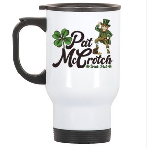 Funny St. Patrick's Day Pat McCrotch Irish Pub Leprechaun Stainless Steel Travel Mug