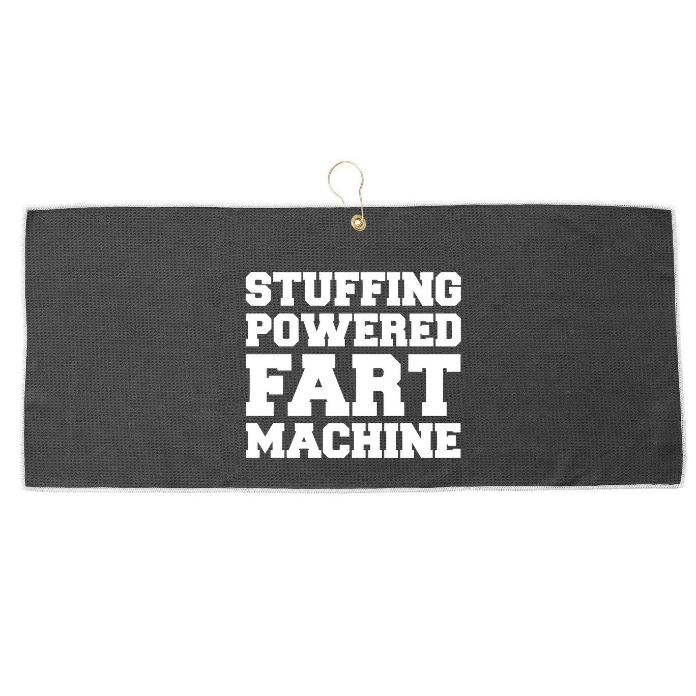 Fuckadvertisements Stuffing Powered Fart Machine Large Microfiber Waffle Golf Towel