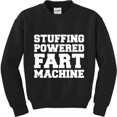 Fuckadvertisements Stuffing Powered Fart Machine Kids Sweatshirt