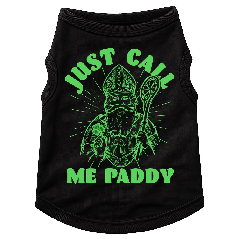 Funny Saint Patricks Day Just Call Me Paddy Doggie Tank