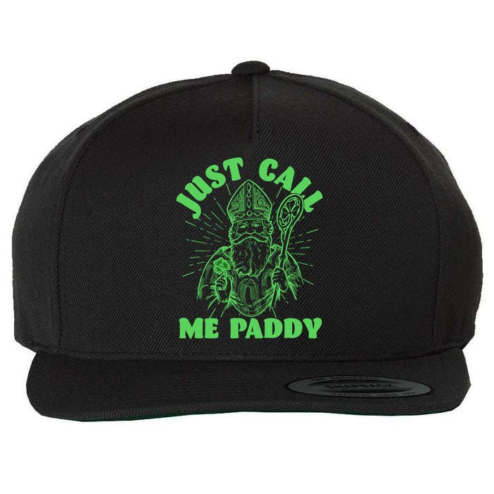 Funny Saint Patricks Day Just Call Me Paddy Wool Snapback Cap