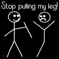 Funny Stop Pulling My Leg Pun Slogan Funny Cropped Pullover Crew