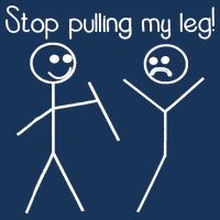 Funny Stop Pulling My Leg Pun Slogan Funny Button