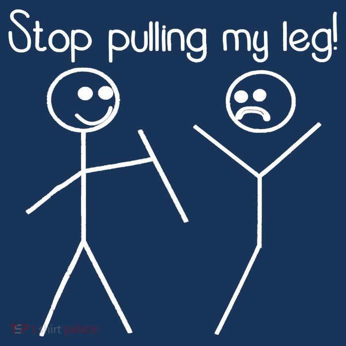 Funny Stop Pulling My Leg Pun Slogan Funny Tall Sweatshirt