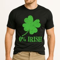 Funny St Patricks Day Zero Percent Irish Distressed Shamrock Clover Performance Shirt