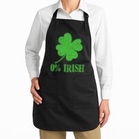 Funny St Patricks Day Zero Percent Irish Distressed Shamrock Clover Apron