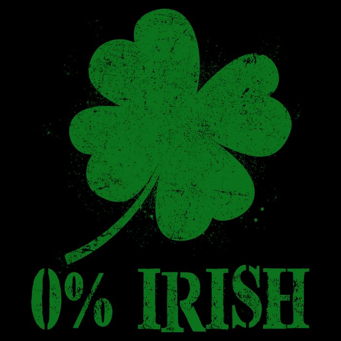 Funny St Patricks Day Zero Percent Irish Distressed Shamrock Clover 16oz Travel Tumbler
