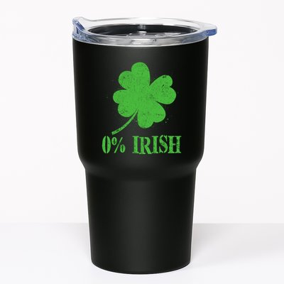 Funny St Patricks Day Zero Percent Irish Distressed Shamrock Clover Tumbler