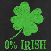 Funny St Patricks Day Zero Percent Irish Distressed Shamrock Clover Golf Towel