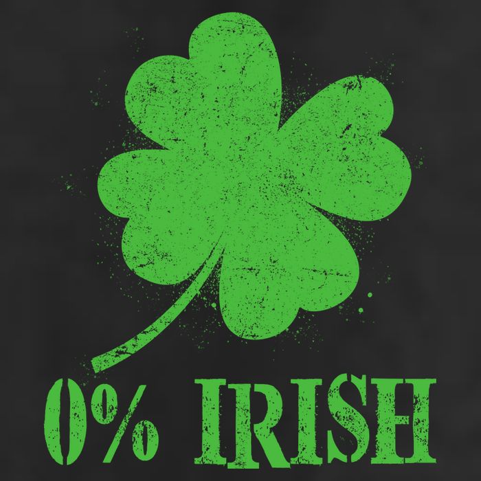 Funny St Patricks Day Zero Percent Irish Distressed Shamrock Clover Golf Towel
