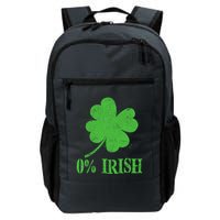 Funny St Patricks Day Zero Percent Irish Distressed Shamrock Clover Backpack