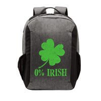Funny St Patricks Day Zero Percent Irish Distressed Shamrock Clover Vector Backpack