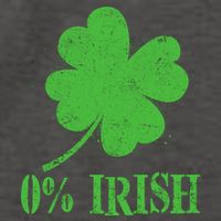 Funny St Patricks Day Zero Percent Irish Distressed Shamrock Clover Vector Backpack
