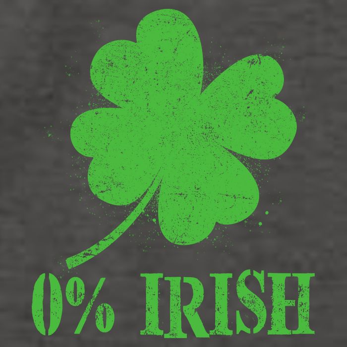 Funny St Patricks Day Zero Percent Irish Distressed Shamrock Clover Vector Backpack