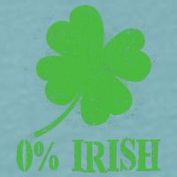 Funny St Patricks Day Zero Percent Irish Distressed Shamrock Clover Sueded Cloud Jersey T-Shirt