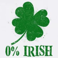 Funny St Patricks Day Zero Percent Irish Distressed Shamrock Clover Garment-Dyed Sweatshirt