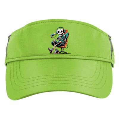 Funny Skeleton Playing Video Games Gaming Gamer Halloween Gift Adult Drive Performance Visor