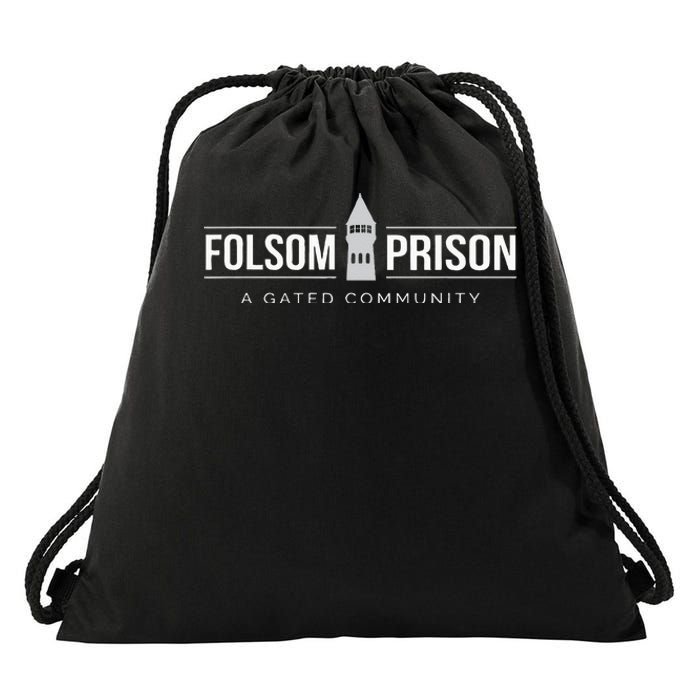 Folsom State Prison For Prison State Correctional Warden Drawstring Bag