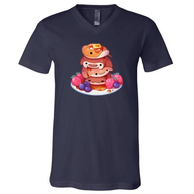 Fluffy Sea Pancakes V-Neck T-Shirt