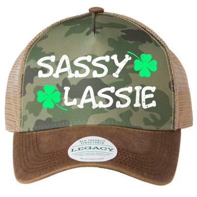 Funny St Pattys Day Girls St Patricks Day Women Sassy Lassie Gift Legacy Tie Dye Trucker Hat