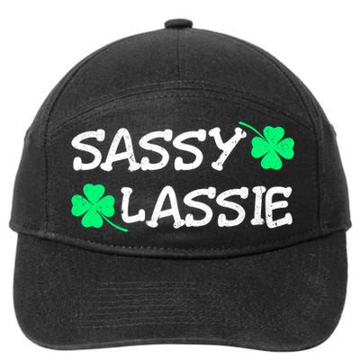Funny St Pattys Day Girls St Patricks Day Women Sassy Lassie Gift 7-Panel Snapback Hat