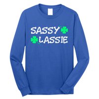 Funny St Pattys Day Girls St Patricks Day Women Sassy Lassie Gift Long Sleeve Shirt