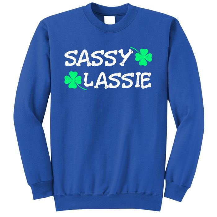 Funny St Pattys Day Girls St Patricks Day Women Sassy Lassie Gift Sweatshirt