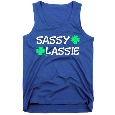 Funny St Pattys Day Girls St Patricks Day Women Sassy Lassie Gift Tank Top
