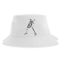 Funny Skeleton Playing Guitar Electric Acoustic Classical Sustainable Bucket Hat