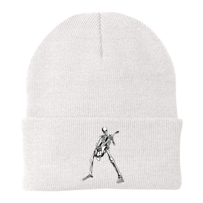 Funny Skeleton Playing Guitar Electric Acoustic Classical Knit Cap Winter Beanie