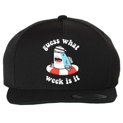 Funny Shark Party Beach Guess What Week Is It Lover Shark Wool Snapback Cap